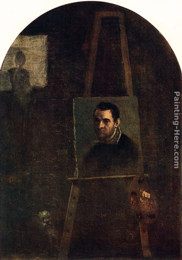 Self Portrait painting - Annibale Carracci Self Portrait art painting